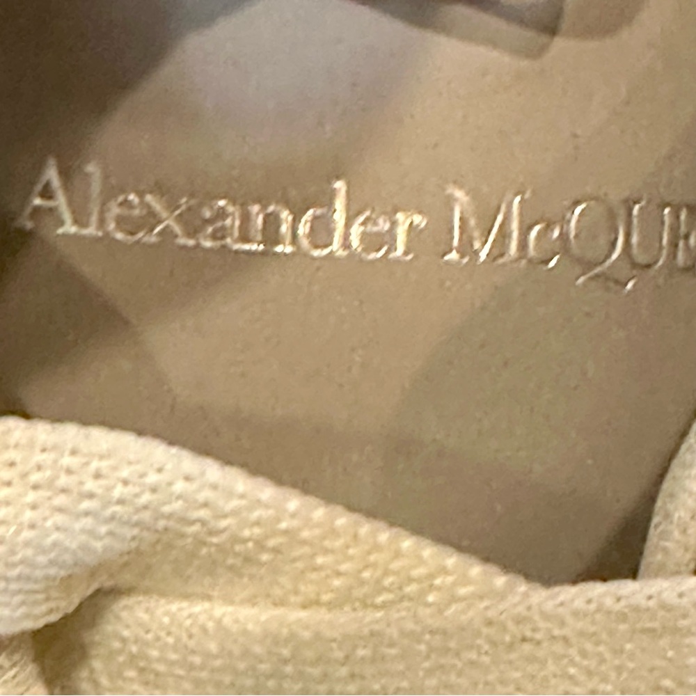 Alexander McQueen Sparkling Crystal Silver Stud Women's Sneakers - Picture 3 of 6